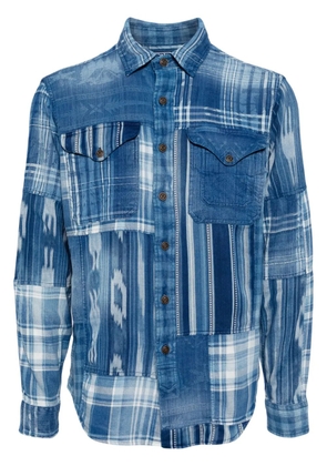 Polo Ralph Lauren patchwork long-sleeve shirt - Blue