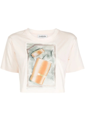 Lanvin Scratch & Sniff cropped T-shirt - Pink