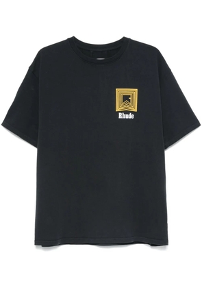 RHUDE Chevron Logo Repeat Tee 'Vintage Black'