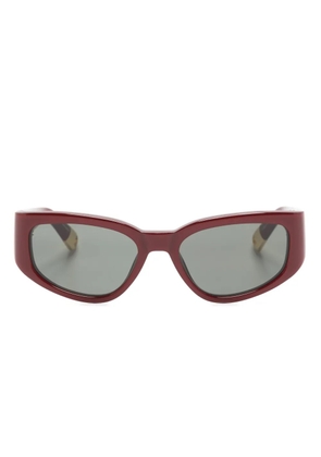 Jacquemus rectangle-frame sunglasses - Red