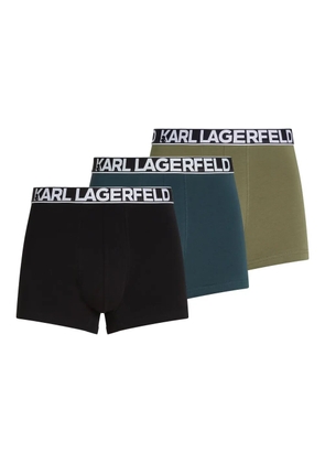 Karl Lagerfeld logo-waistband boxer (pack of three) - Green