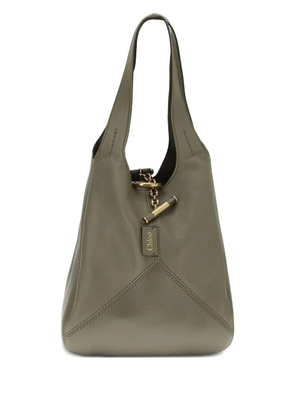 Chloé small Balloon logo-patch shoulder bag - Green