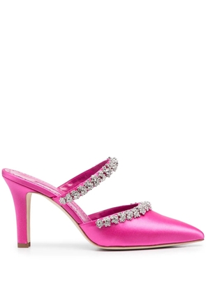 Manolo Blahnik Vedadamu 80mm crystal-embellished mules - Pink