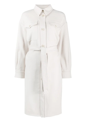 Brunello Cucinelli belted denim coat - Neutrals
