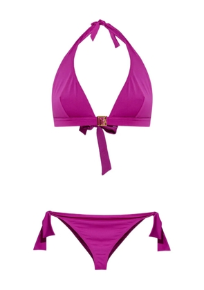 Balmain halter-neck bikini set - Purple