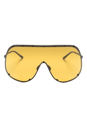 Rick Owens Shield Temple oversize-frame sunglasses - Black