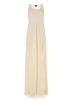 Balenciaga logo-print racerback gown - Neutrals