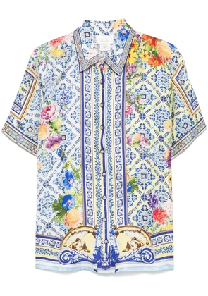 Camilla silk shirt - Blue