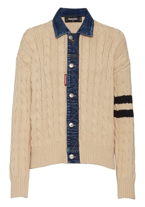 DSQUARED2 cable-knitt cardigan - Neutrals