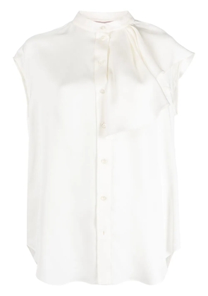 Alexander McQueen sleeveless ruffled blouse - White