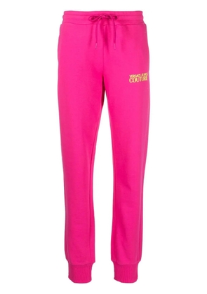 Versace Jeans Couture logo-print cotton track pants - Pink