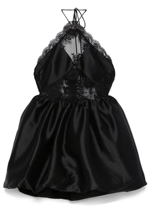 Self-Portrait lace-detailed mini dress - Black