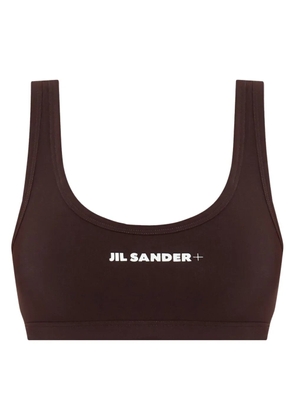 Jil Sander logo-print bikini top - Black