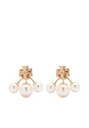 Tory Burch Kira pearl front-back earrings - Gold