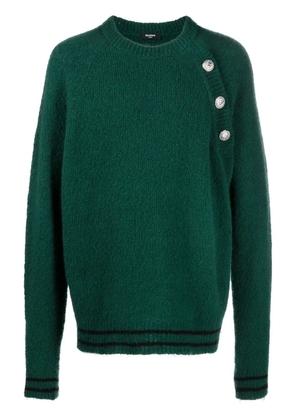 Balmain button-embossed knitted jumper - Green