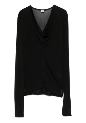 TOTEME draped V-neck top - Blue