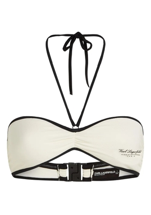 Karl Lagerfeld Hotel Karl bikini top - White
