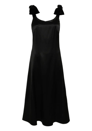 Chloé bow-embellished satin midi dress - Black