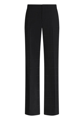 ETRO virgin-wool straight-leg trousers - Black
