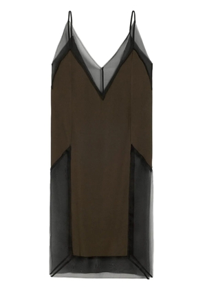 AMI Paris thin strap midi-dress - Brown