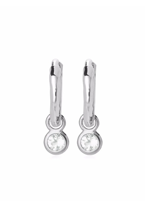 Monica Vinader mini gem huggie earrings - Silver