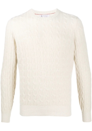 Brunello Cucinelli cable knit jumper - Neutrals