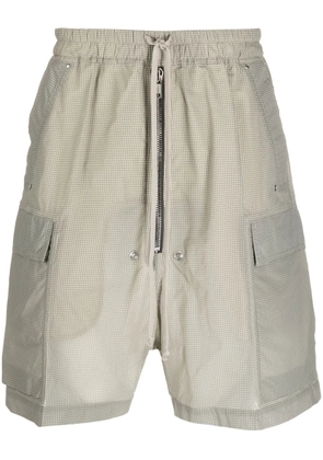 Rick Owens check-print drawstring shorts - Neutrals