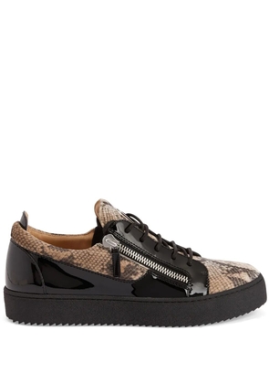 Giuseppe Zanotti Frankie double-zip low-top sneakers - Black