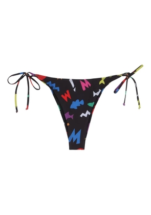Moschino graphic-print bikini bottom - Black