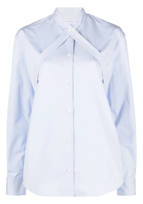 Off-White belted cotton-poplin shirt - Blue
