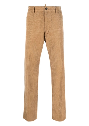 DSQUARED2 corduroy straight-leg trousers - Neutrals