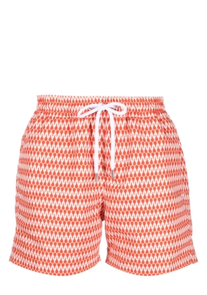 Frescobol Carioca Raquete print swim shorts - Orange