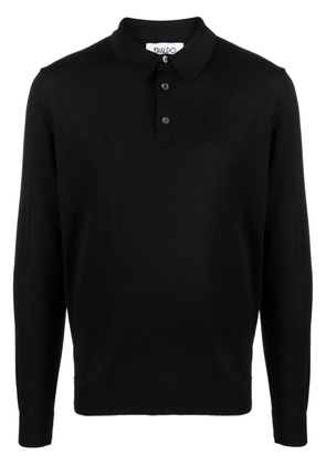 ERALDO merino-wool polo shirt - Black
