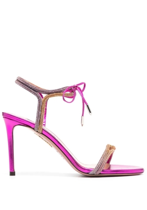 Aquazzura 100mm crystal-embellished sandals - Pink