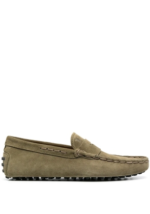 Tod's logo-detail loafers - Green