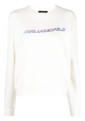 Karl Lagerfeld future logo organic cotton sweatshirt - White