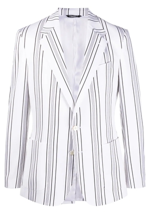 Dolce & Gabbana striped pattern blazer - White