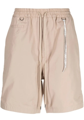 Mastermind World logo-print drawstring shorts - Brown
