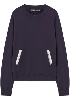 Palm Angels Sartorial Tape crew-neck sweatshirt - Blue
