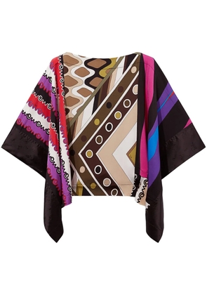 PUCCI patchwork-print kaftan top - Green