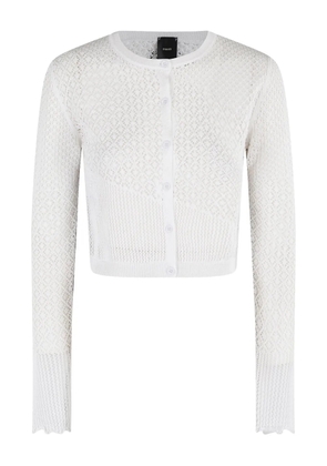 PINKO crochet-knit cardigan - White