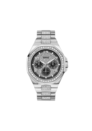 GUESS USA crystal-embellished 46mm - Black