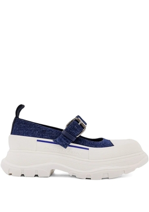 Alexander McQueen Thread Slick buckle-strap mules - White