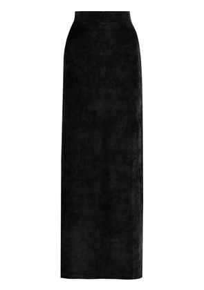 Balenciaga velvet-effect high-waisted skirt - Black