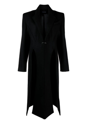 Mugler single-breasted wool coat - Black