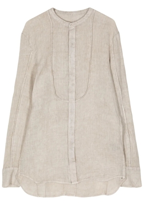 Masnada linen longline shirt - Neutrals