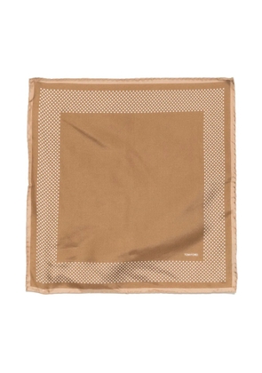 TOM FORD silk pocket square - Brown