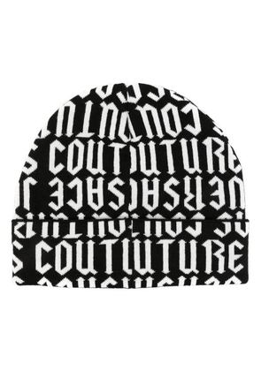 Versace Jeans Couture logo-jacquard beanie hat - Black