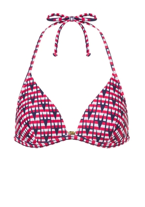 Moschino logo-print bikini top - Blue