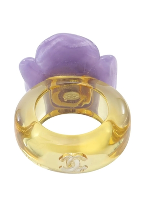CHANEL Pre-Owned 1986-1988 camellia ring - Yellow